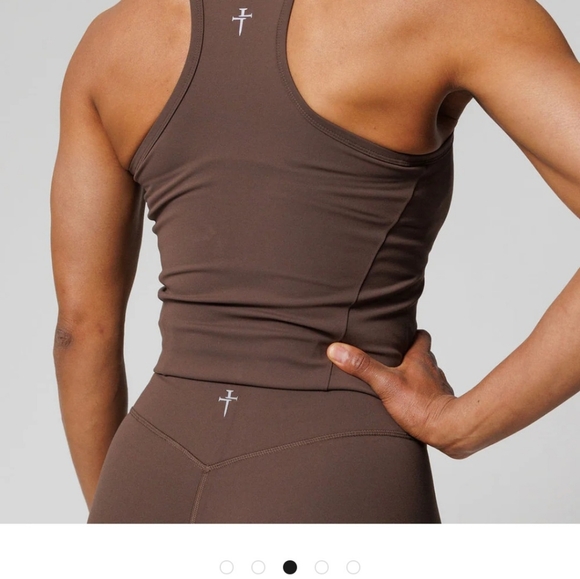 New with Tags Three Nails 3 Nails Women's Nova Tank Chocolate Brown Workout Top - Picture 3 of 7